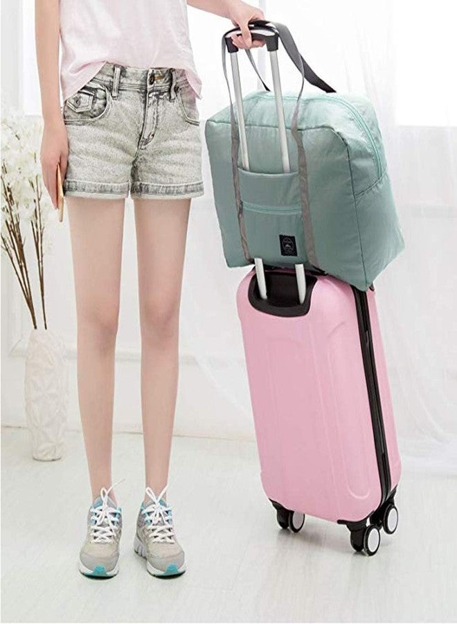 Diskary Travel Foldable Nylon Duffle Tote Bag Portable Waterproof Handbag Folding Sport Weekend Shopping Luggage Bag Gym Sports Bag for Women Girl Multicolor (Pack of-3) - Image 5